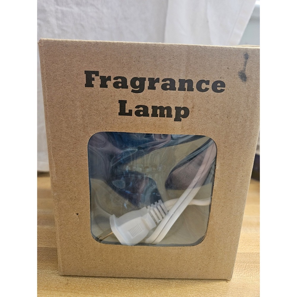 Blue Glass Electric Fragrance Lamp Oil Diffuser/wax Melter NIB